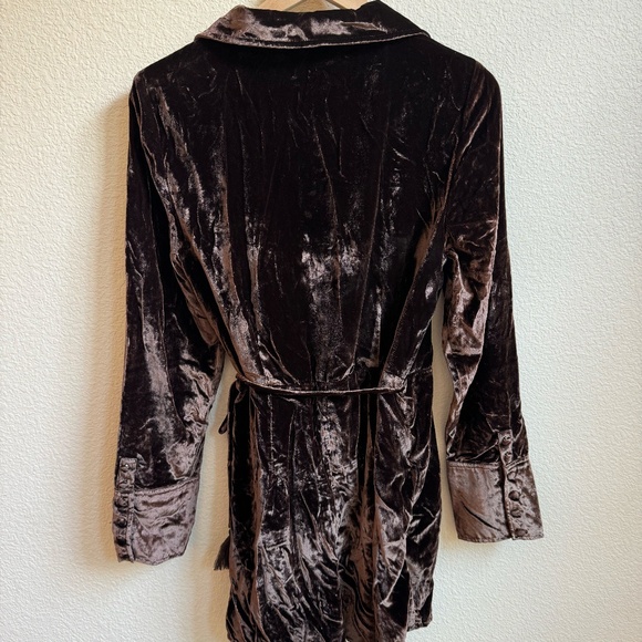 FREE PEOPLE BROWN VELVET BLAZER ROMPER (L) - Picture 3 of 4